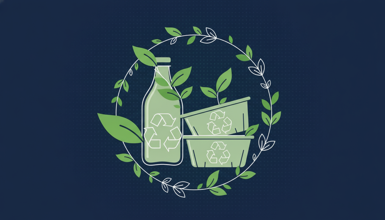 Sustainable packaging illustration